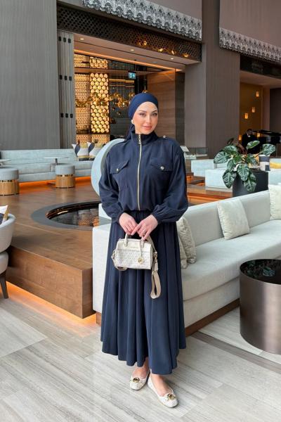 Sümeyra Etekli Takım Lacivert