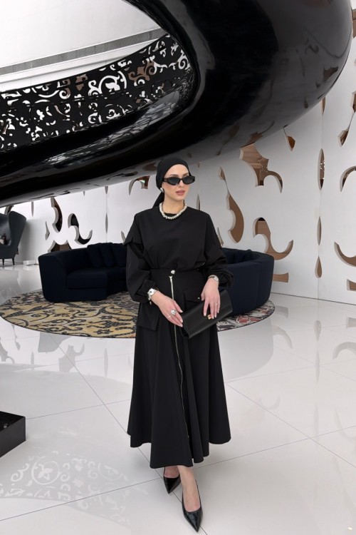 Tülay Etek Takım Siyah