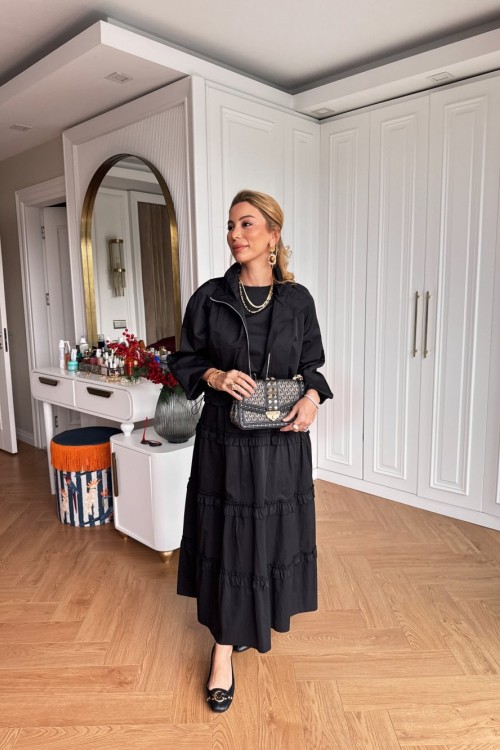 Tutku Elbise Takım Siyah