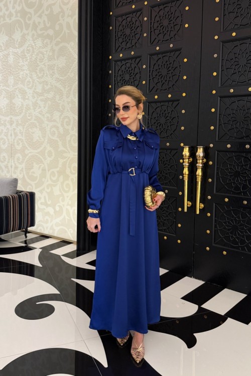 Ülkü Elbise Saks Mavisi