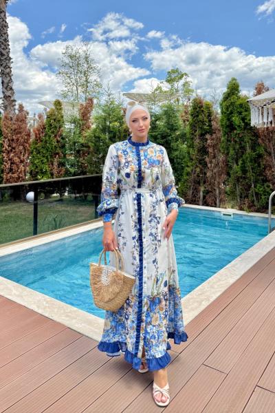 Ümmühan Elbise Mavi