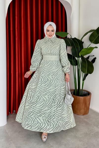 Ünzile Elbise Yeşil