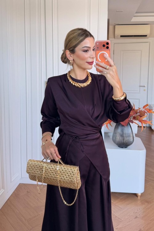 Yaşam Pantolonlu Takım Mürdüm
