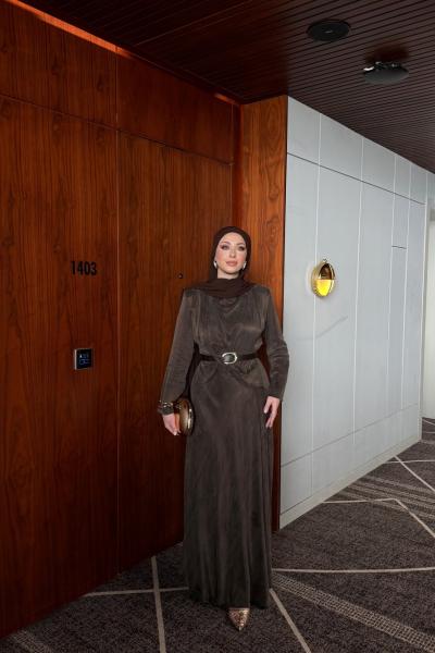 Yeliz Elbise Kahverengi