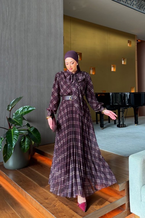 Yıldız Elbise Mürdüm