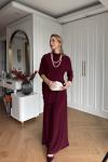Yonca Pantolon Takım Bordo