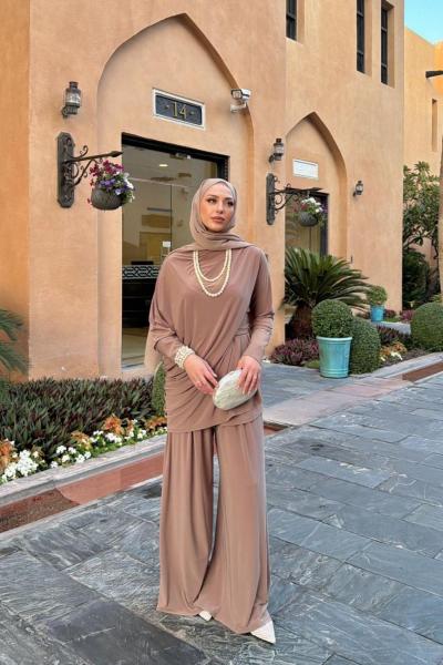 Yonca Pantolon Takım Vizon