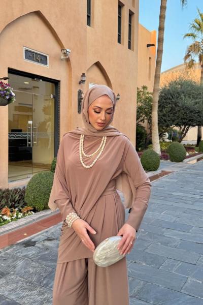 Yonca Pantolon Takım Vizon