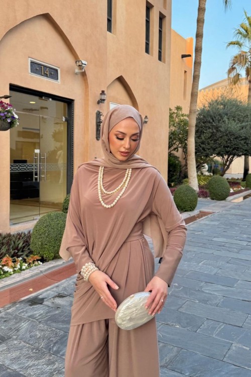 Yonca Pantolon Takım Vizon