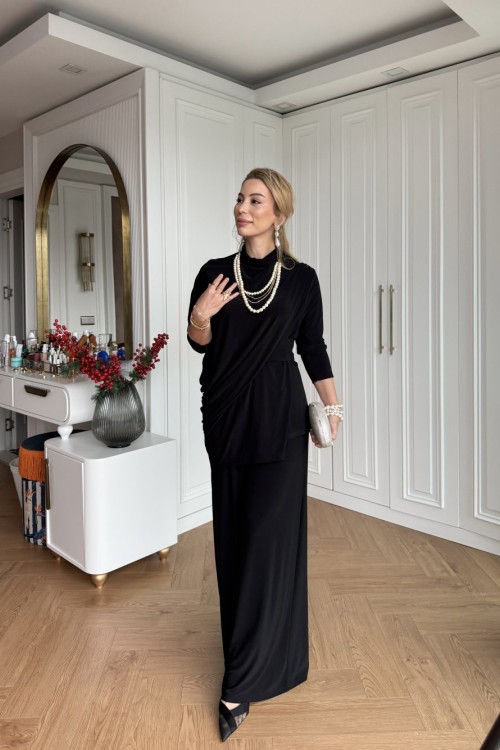 Yonca Pantolon Takım Siyah