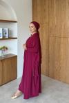 Zarife  Üçlü Pantolon Takım Bordo