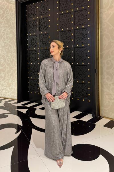 Zeren Pantolonlu Takım Gri