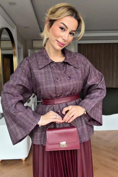 Zübeyde  Etekli Takım Bordo