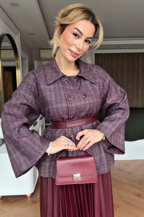 Zübeyde  Etekli Takım Bordo