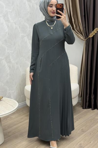 Kristal Abiye Antrasit