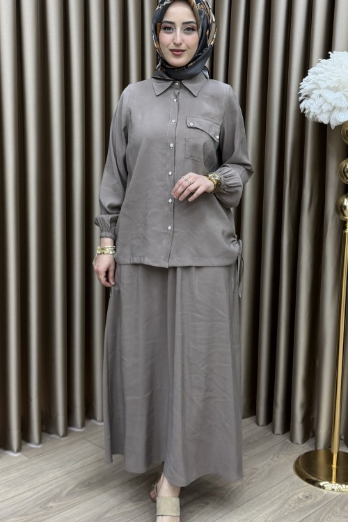 Verda Etek Takım Vizon