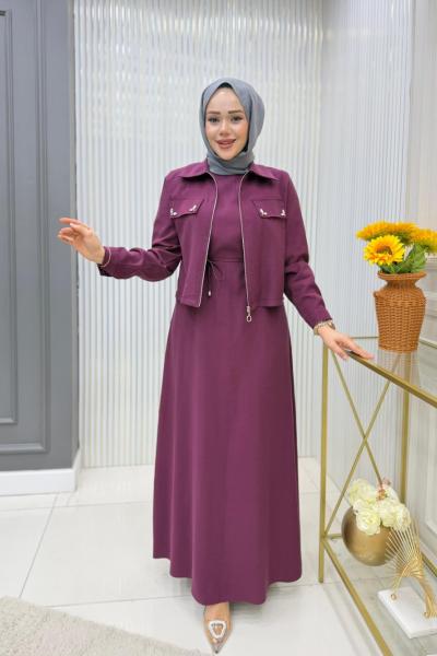 Meltem Ceketli Elbise Takım