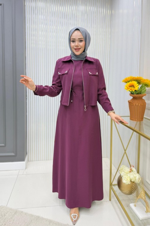 Meltem Ceketli Elbise Takım