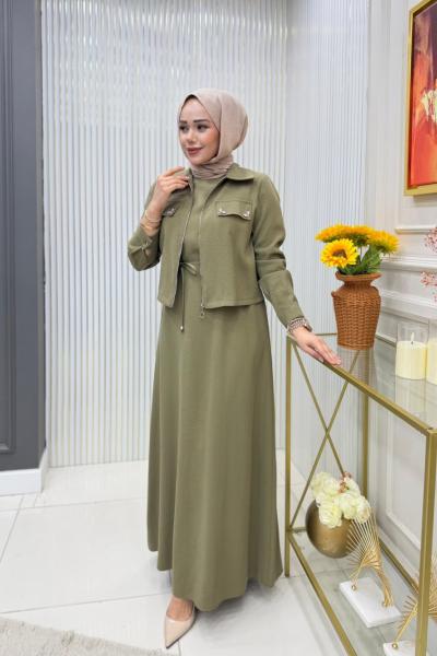 Meltem Ceketli Elbise Takım