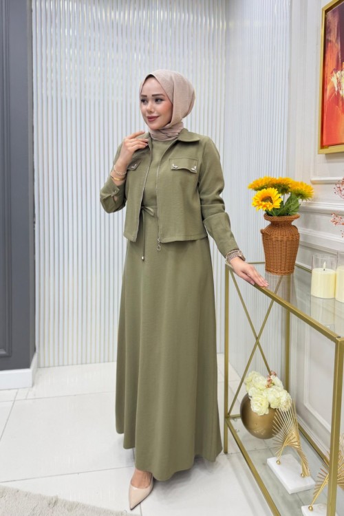 Meltem Ceketli Elbise Takım