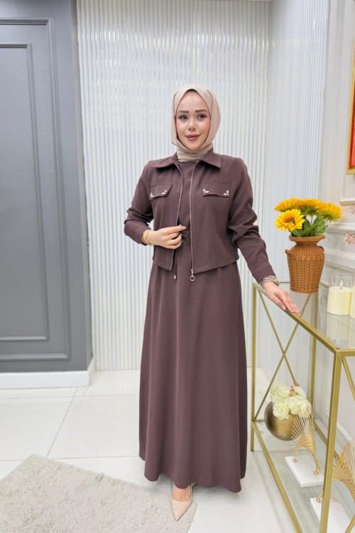 Meltem Ceketli Elbise Takım