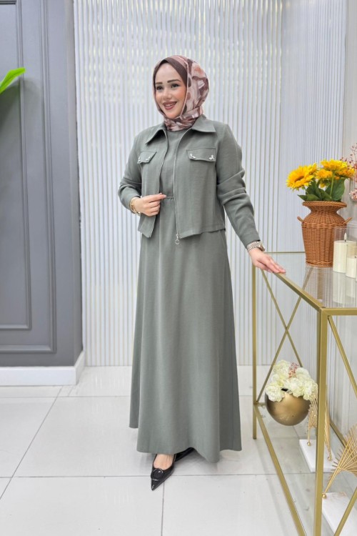 Meltem Ceketli Elbise Takım