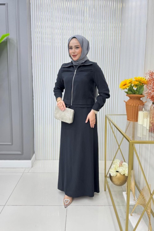 Meryem  Ceketli Elbise Takım