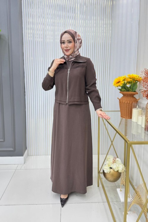 Meryem  Ceketli Elbise Takım