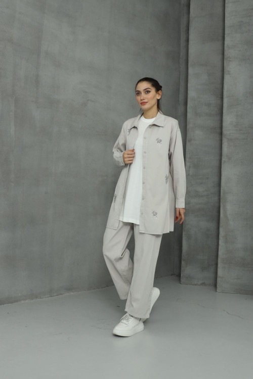 10537 Gabardin Kot 3 Lü Takım