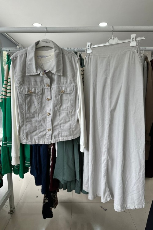 Açelya Tensel  Kot Etekli 3 Lü Takım