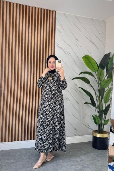 Asalet Pamuklu Vİskon Elbise