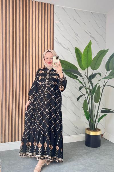 Asel Pamuklu Viskon Elbise