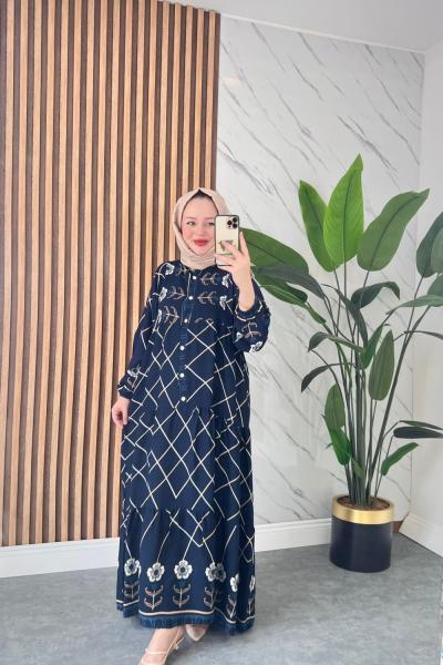 Asel Pamuklu Viskon Elbise