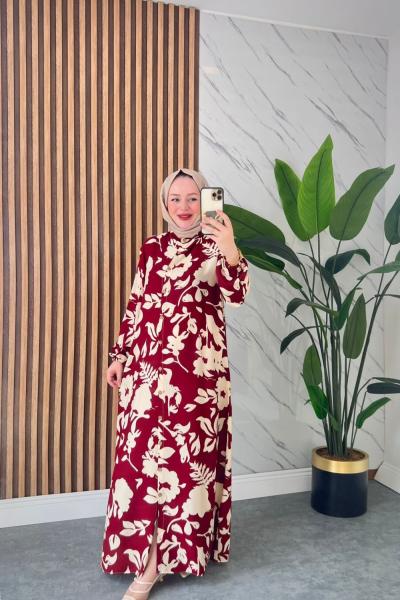 Bahar Pamuklu Viskon Elbise