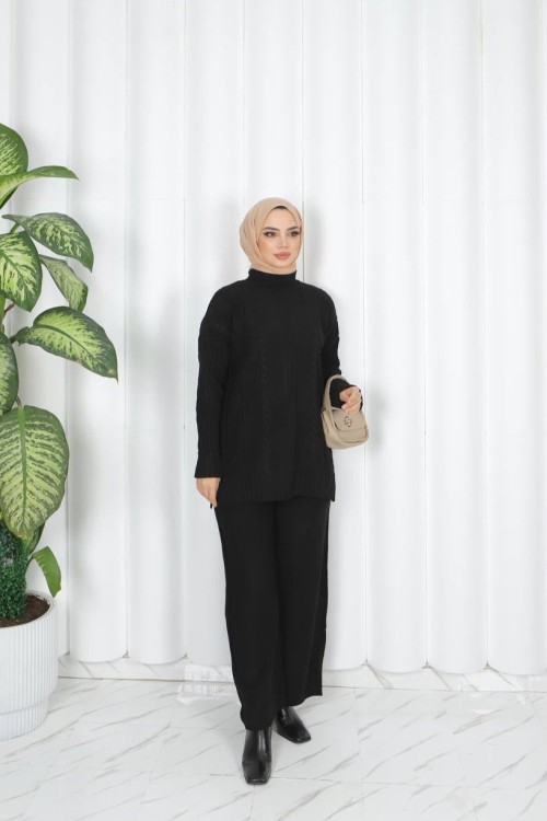Hiba Örgülü Triko Takım