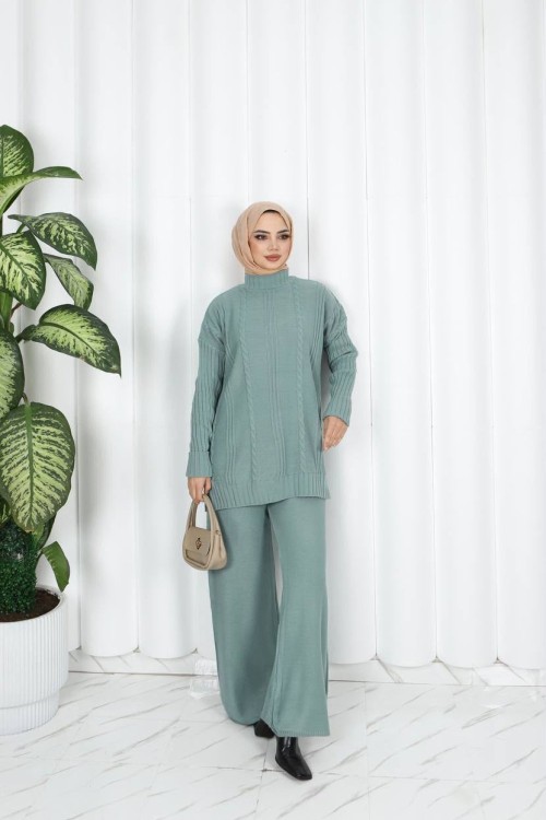 Hiba Örgülü Triko Takım