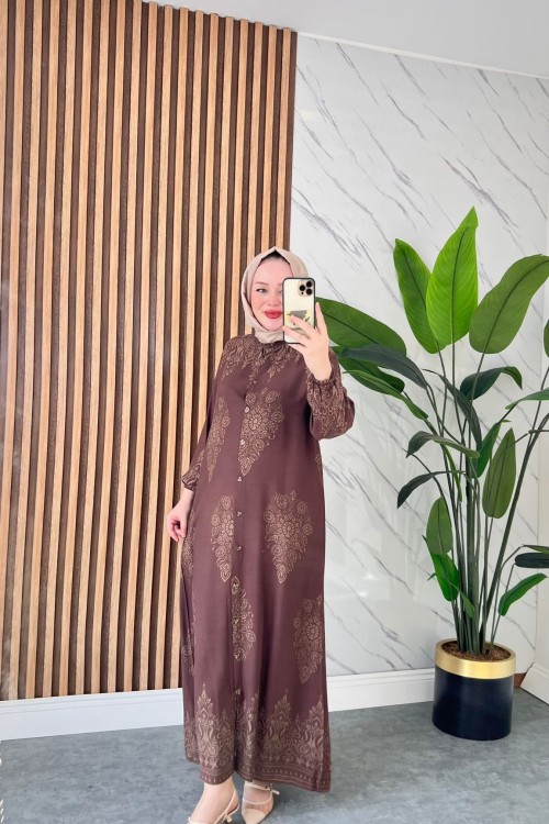 Pırıl Pamuklu Viskon Elbise