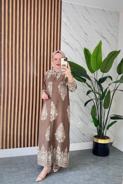 Pırıl Pamuklu Viskon Elbise