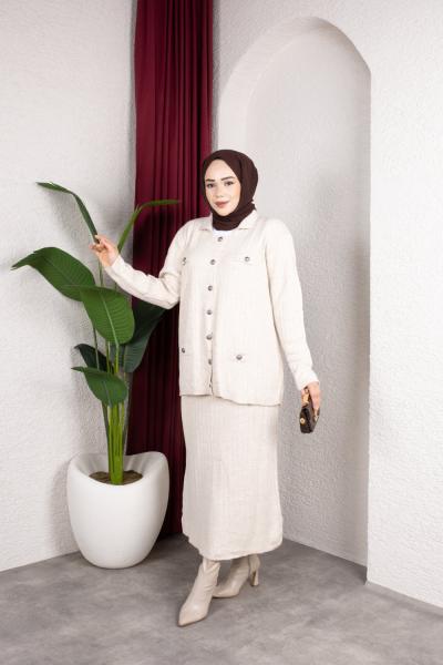 Sare Etekli Triko Takım