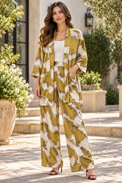 Saten Kimono Takım