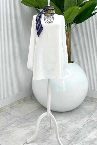 Beyaz Tunik Tesettür Giyim