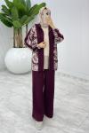 Bordo Çiğdem Oysho Takım Tesettür Giyim