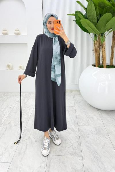 Füme Oysho Elbise Tesettür Giyim