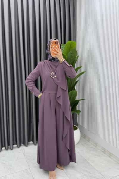 Gül Premium Ahsen Pantolonlu Takım Tesettür Giyim