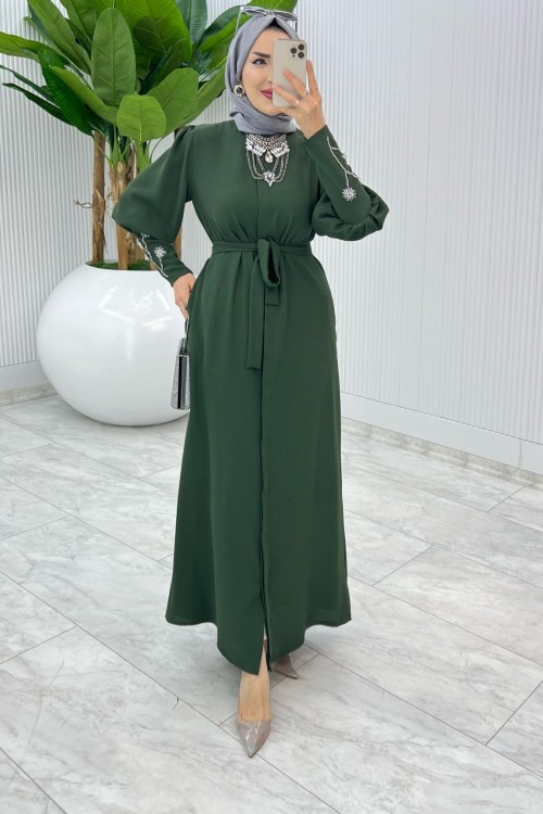 Haki Premıum Alessi Ferace Tesettür Giyim