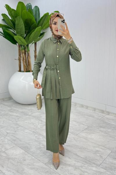 Haki Premium Vildan Takım Tesettür Giyim