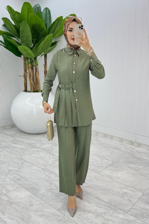 Haki Premium Vildan Takım Tesettür Giyim