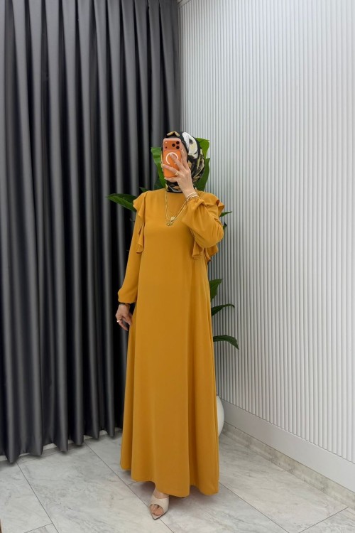 Hardal Eylül Elbise Premıum Tesettür Giyim