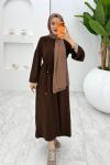 Kahverengi  Oysho Elbise Tesettür Giyim