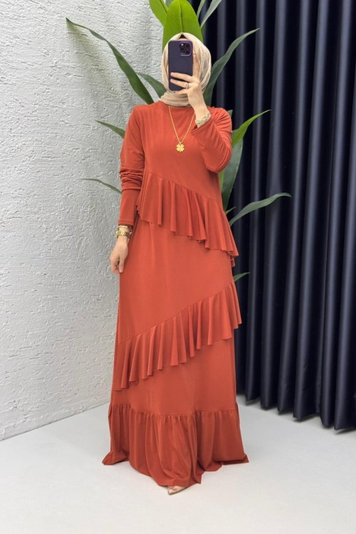 Kibrit Duru Elbise Tesettür Giyim